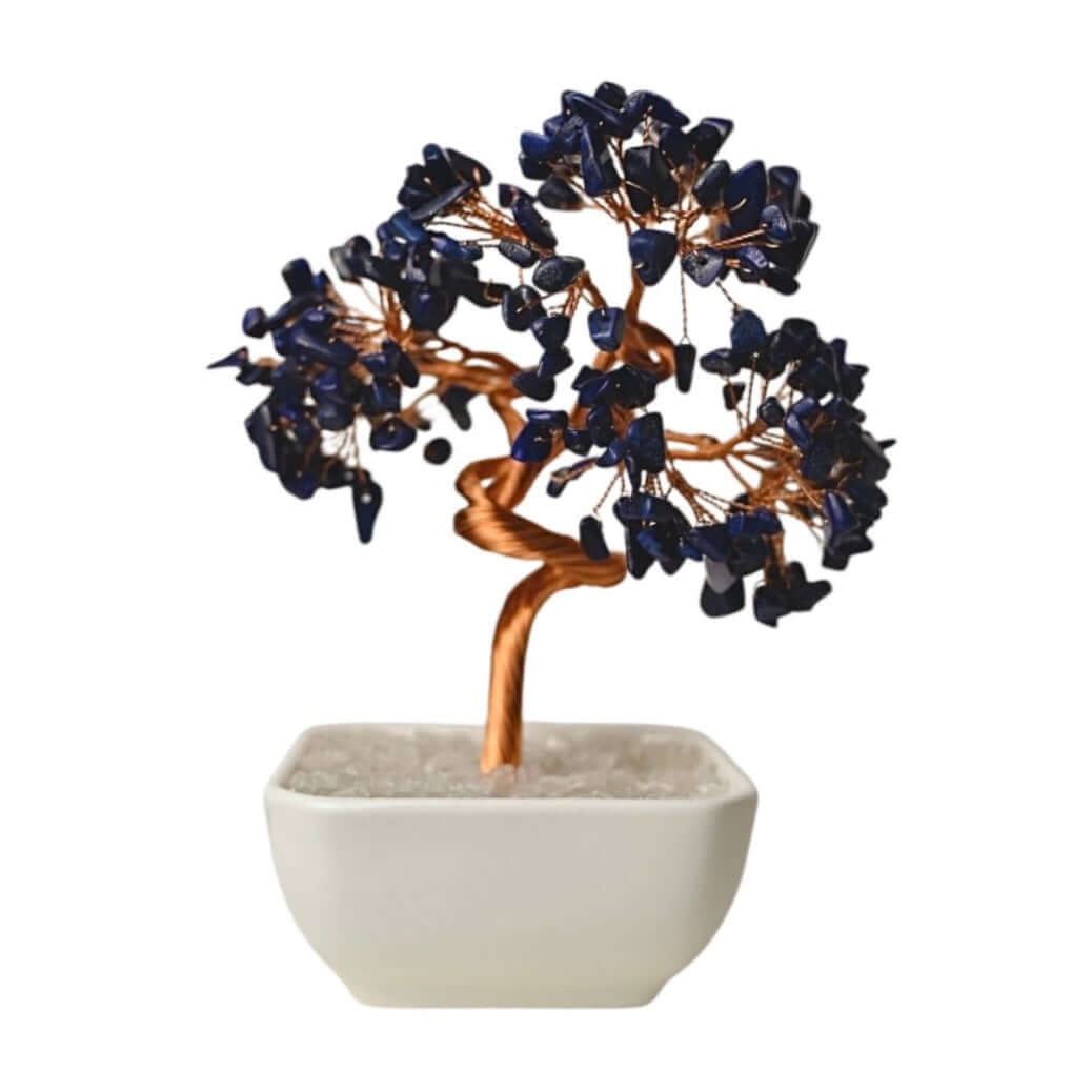 Lapislazuli Baum in Keramiktopf - Königsblaues Highlight