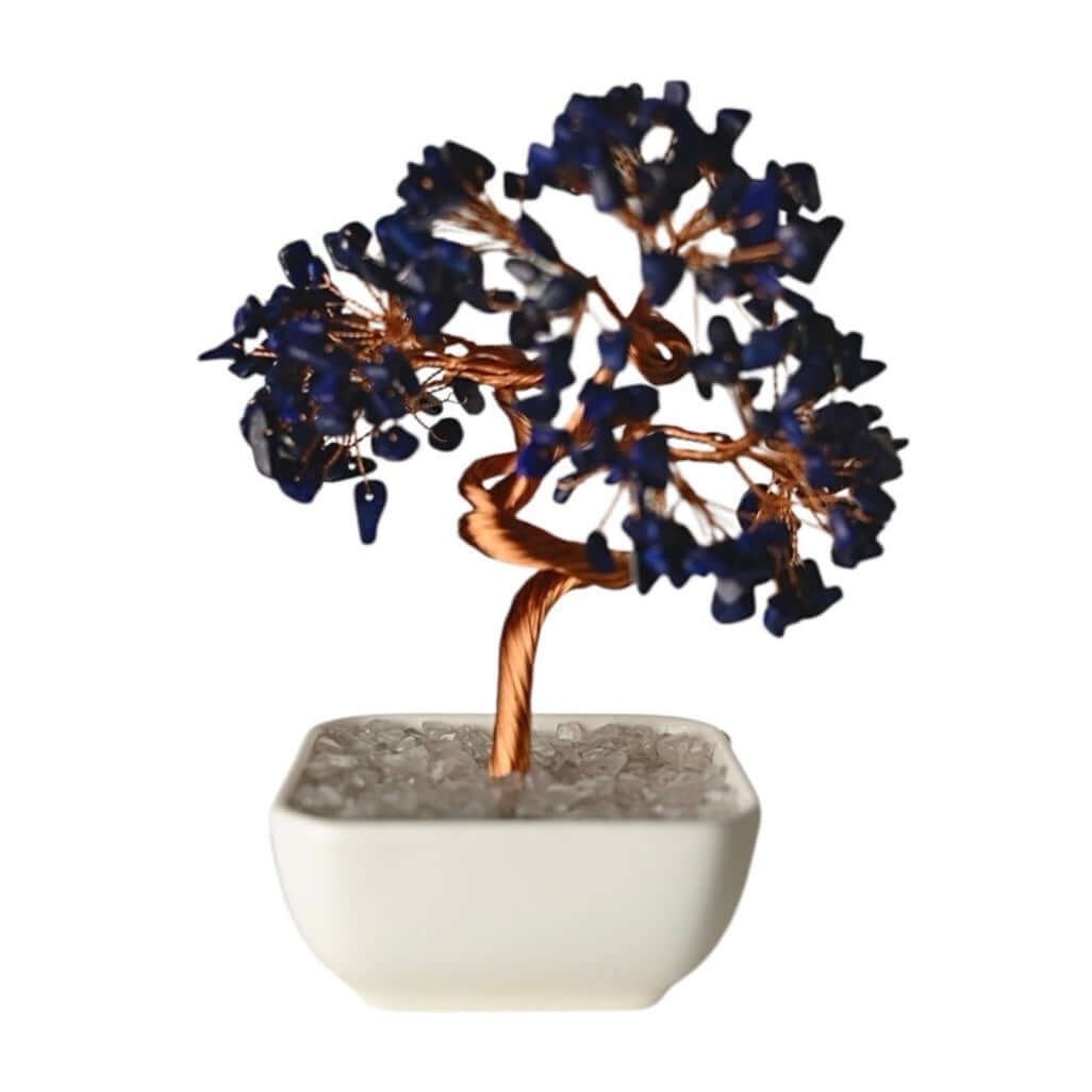 Lapislazuli Baum in Keramiktopf - Königsblaues Highlight