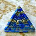 Lapislazuli Dreiecks-Amulett mit Auge – Kraftstein der Intuition