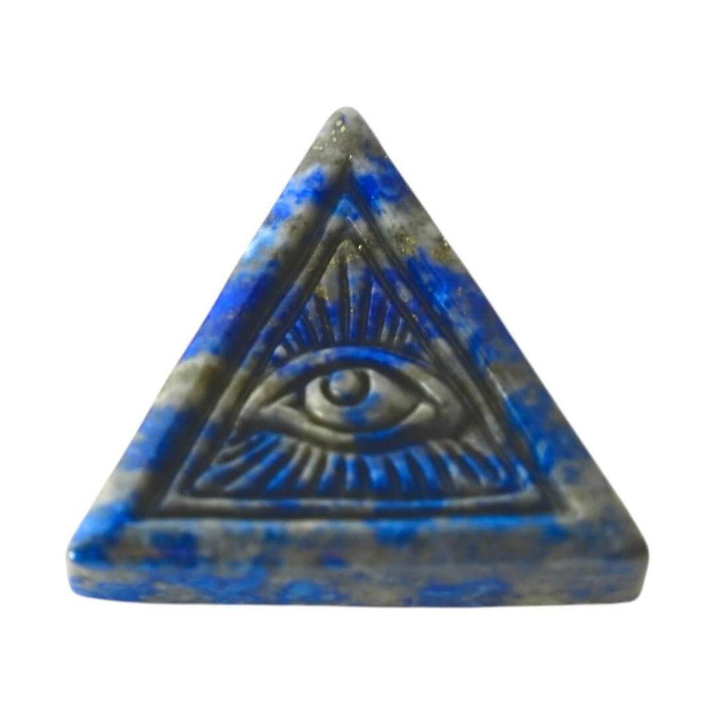 Lapislazuli Dreiecks-Amulett mit Auge – Kraftstein der Intuition