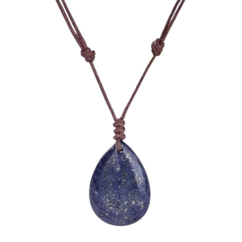 Verstellbare Halskette mit tropfenförmigem Lapislazuli