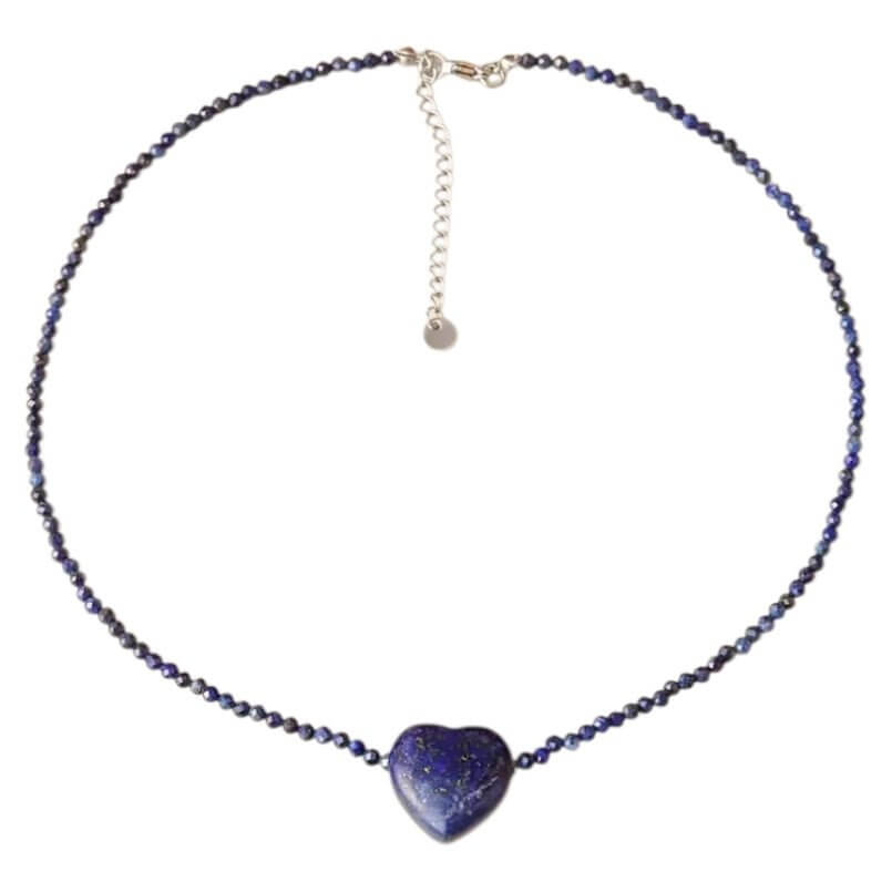 Halskette mit Herz aus tiefblauem Lapislazuli – stilvolles Naturstück für Gelassenheit
