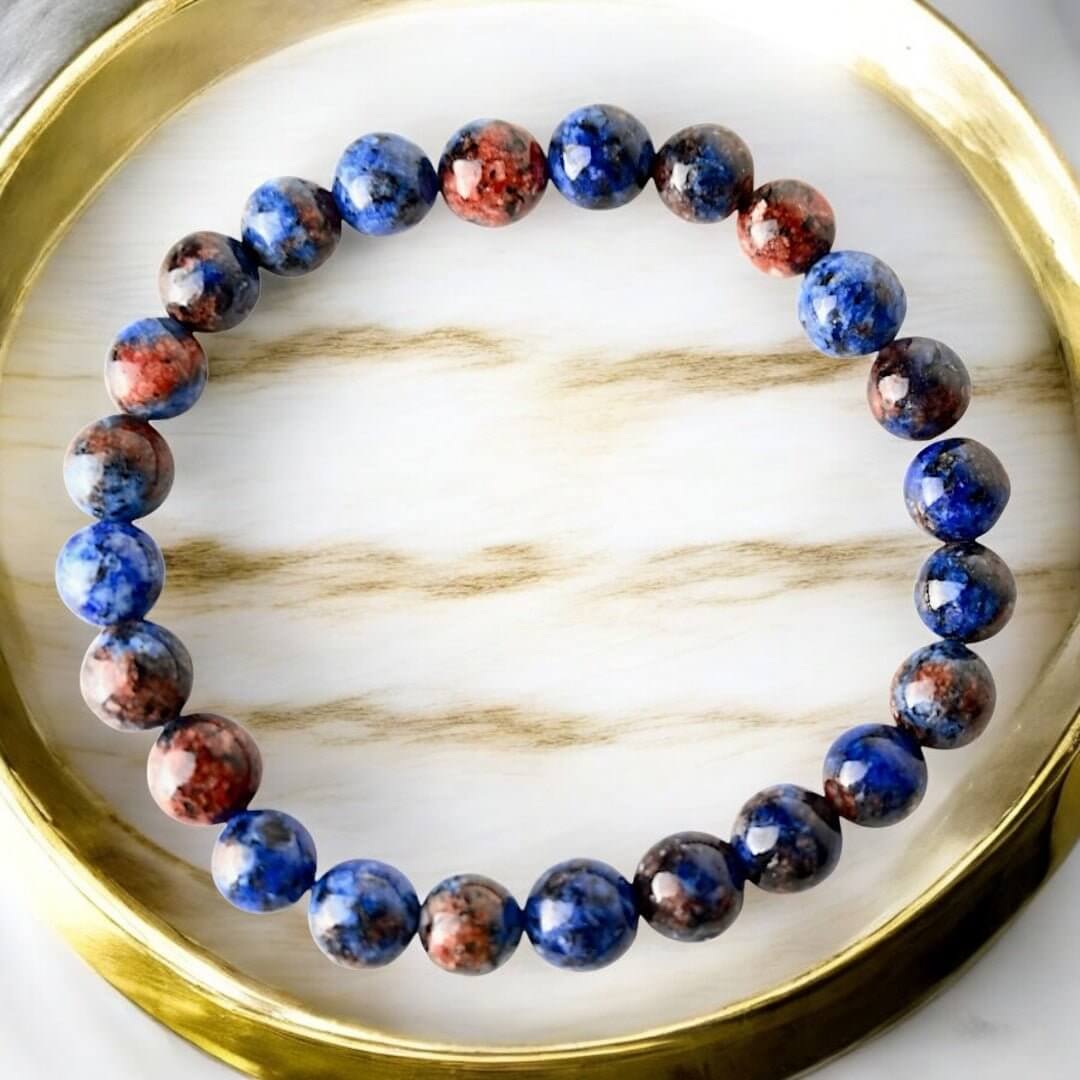 Phönix-Lapislazuli Kugelarmband – Natürliche Kraftquelle für Mut und Erneuerung