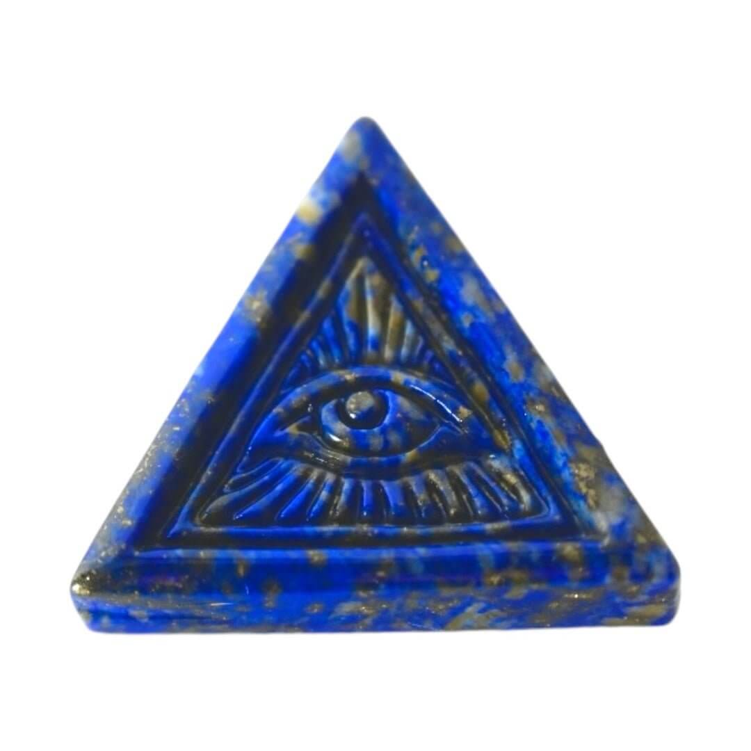 Mystisches Auge im Dreieck – gefertigt aus tiefblauem Lapislazuli