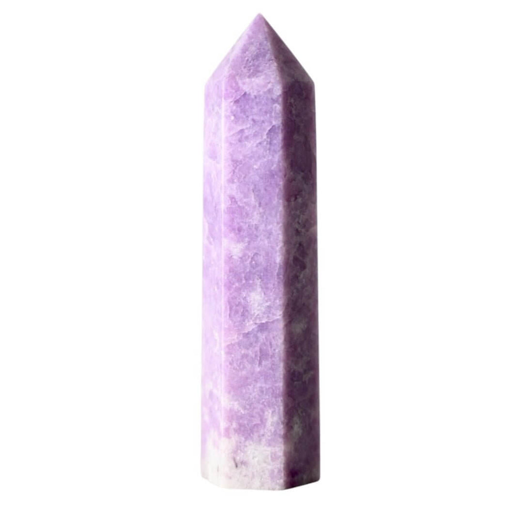 Lepidolith Obelisk – sanfte Stärke in zartem Violett