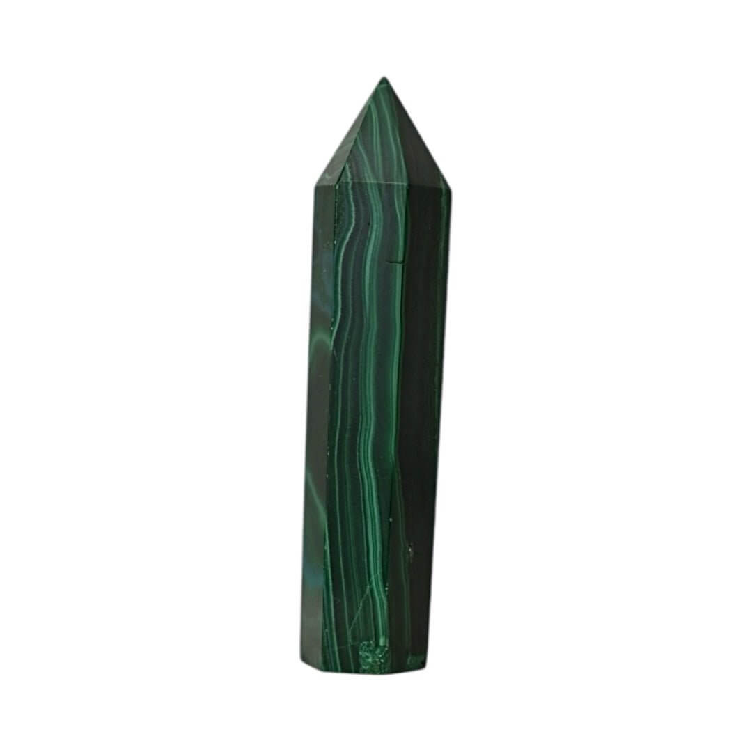 Malachit Obelisk – ein Unikat mit faszinierender Maserung