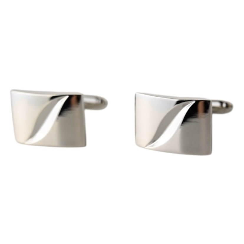 Elegante silberne Manschettenknöpfe