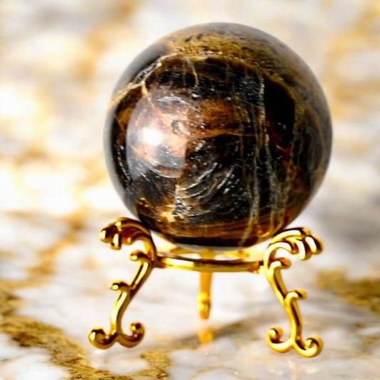 Schwarze Mondstein Kugel – geheimnisvolles Schwarz für Schutz und Intuition