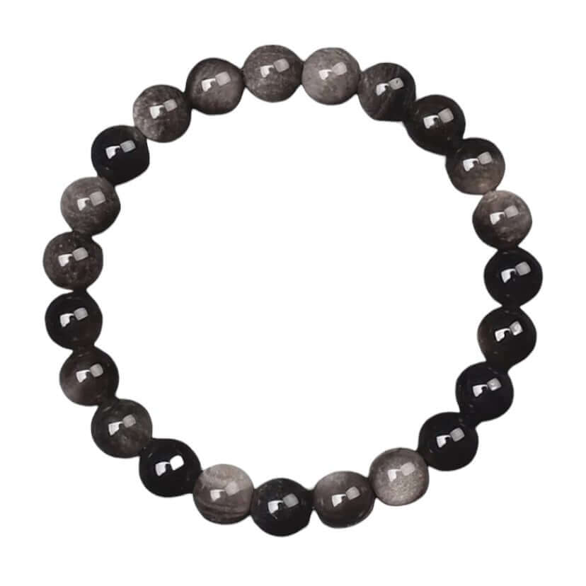 Silber Obsidian Armband - Überraschendes Naturwunder