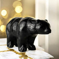 Obsidian Bärenfigur – Stilvolles Kristallobjekt für besondere Akzente
