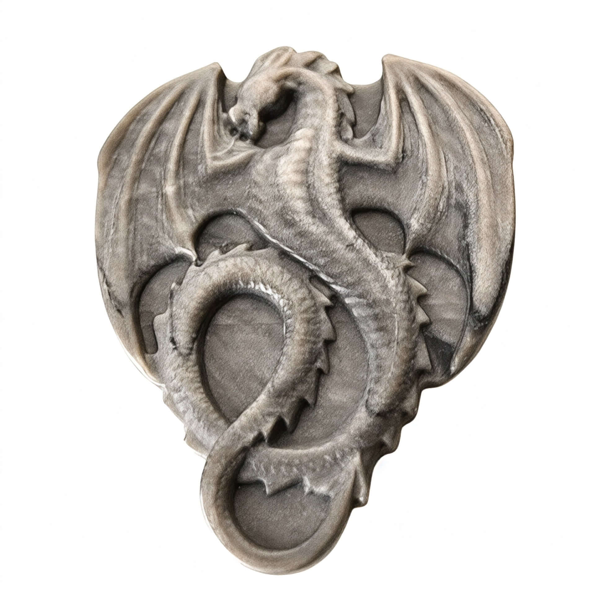 Drache aus Silber Obsidian – Mystische Naturfigur voller Kraft und Eleganz