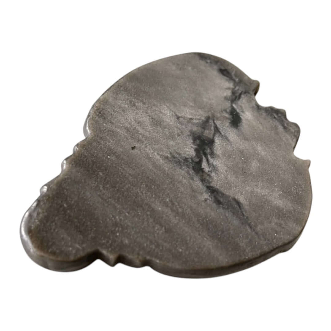 Drache aus Silber Obsidian – Mystische Naturfigur voller Kraft und Eleganz