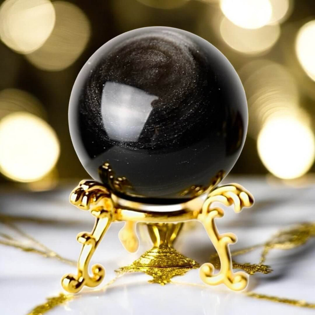 Silber Obsidian Kugel – stilvolles Naturjuwel für Fokus