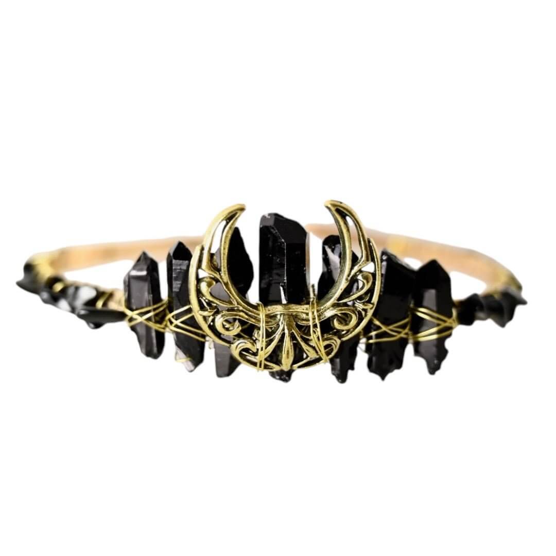 Wunderschöne Obsidian-Tiara