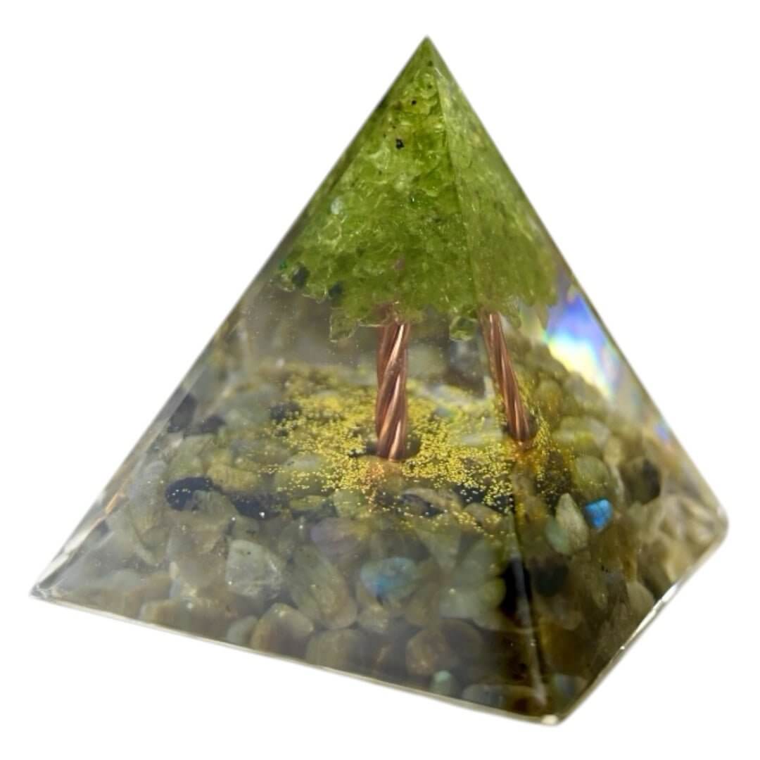 Wunderschöne Orgonit Pyramide mit Baum