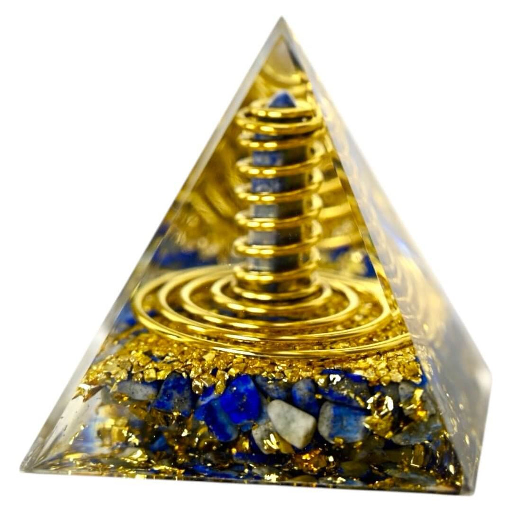 Große Orgonit Pyramide mit Kupferspiralen