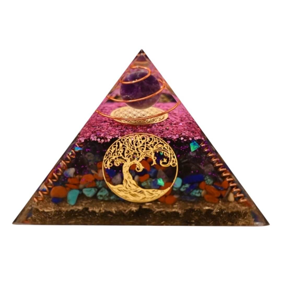 Riesige Orgonit Pyramide „Baum des Lebens“