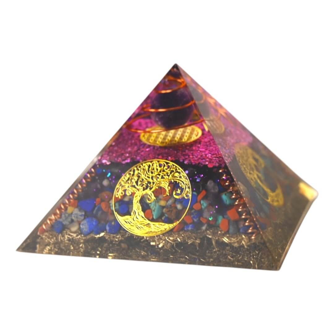 Riesige Orgonit Pyramide „Baum des Lebens“