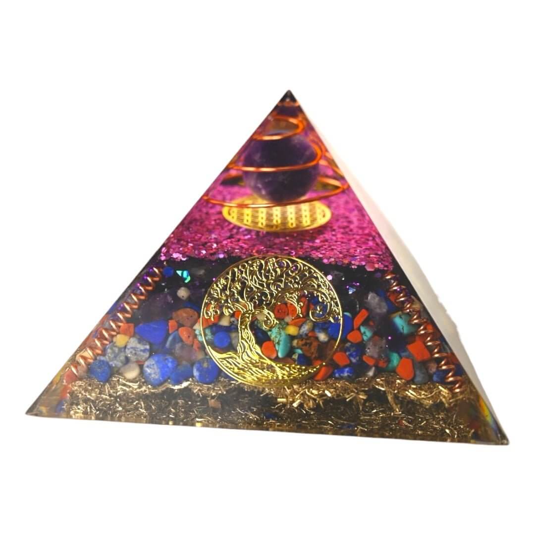 Riesige Orgonit Pyramide „Baum des Lebens“