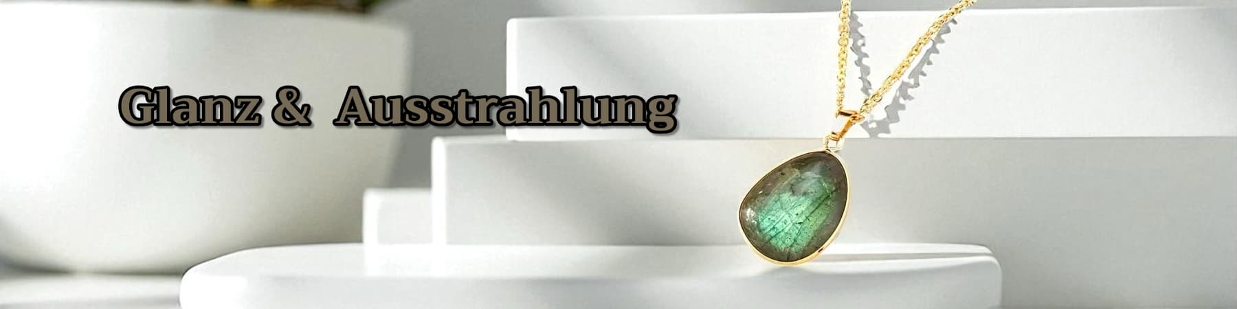 Halskette Gold mit Labradorit