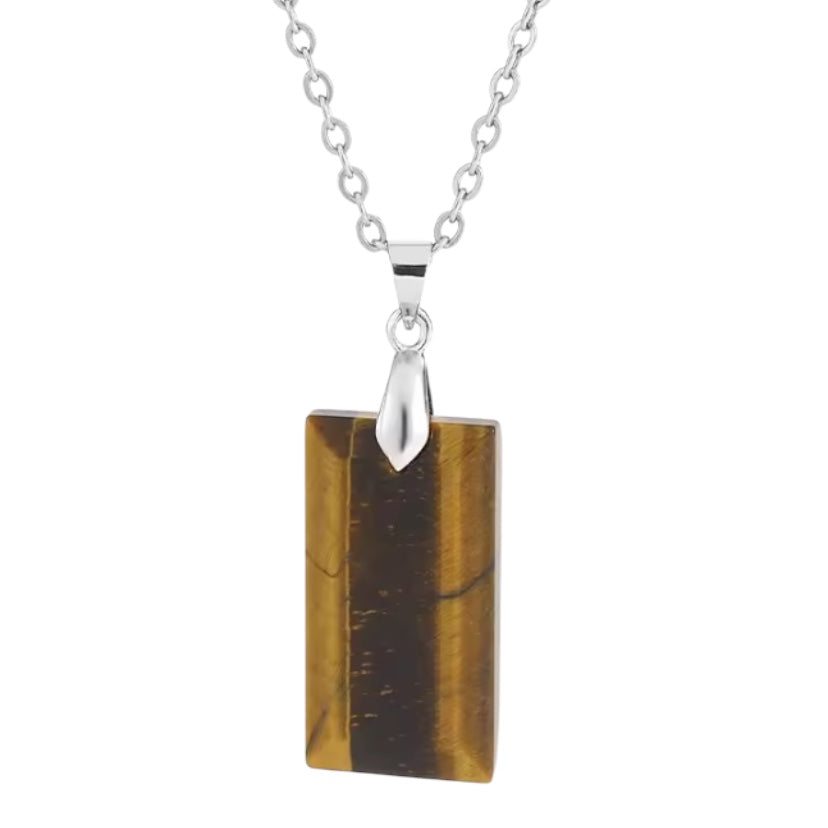Tigerauge – Silberne Kette 
