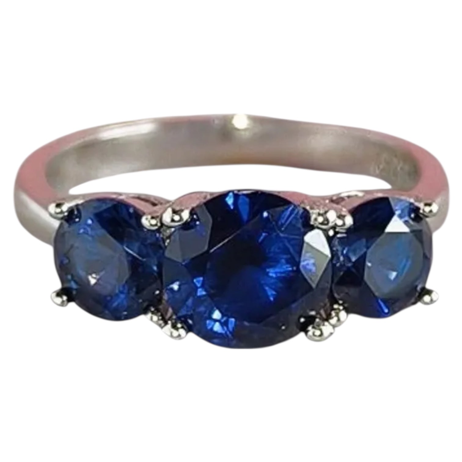 Dreifacher Saphir Ring in Silber