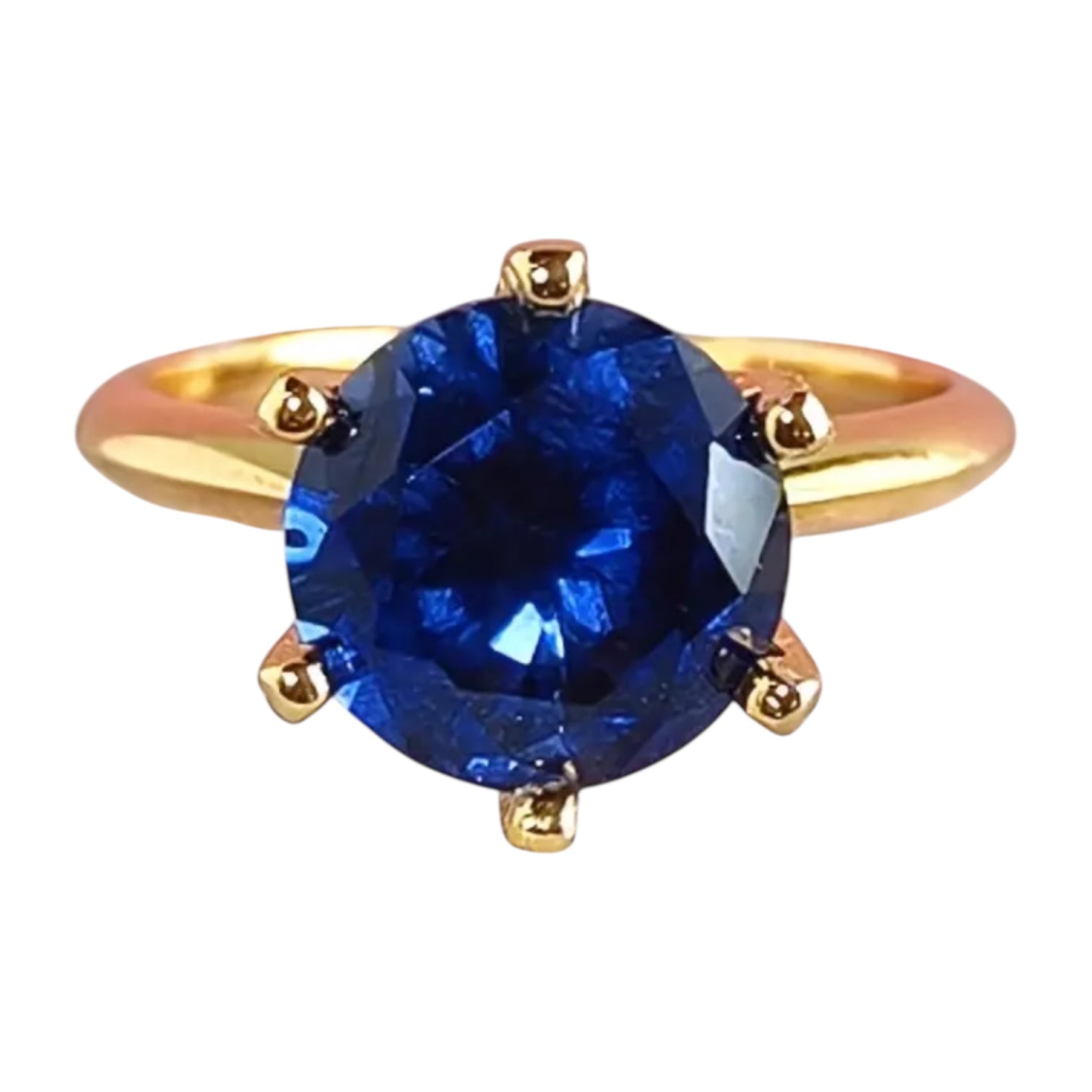 Saphir – Goldring in Tiefblau