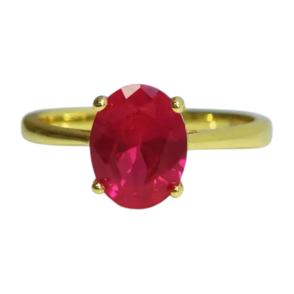 Rubin Ring in Gold – Zeitlose Leuchtkraft in kräftigem Rot