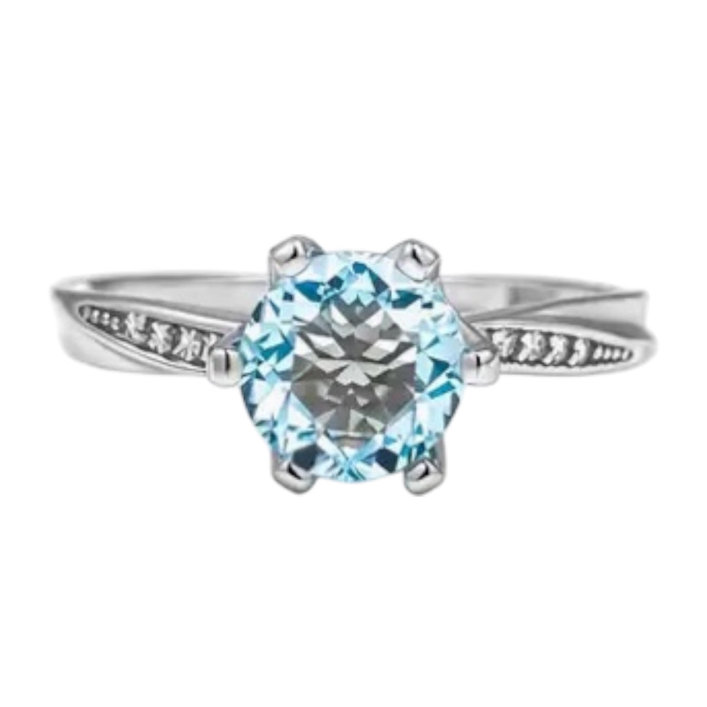 Himmelblauer Topas – Eleganter Ring in strahlendem Blau