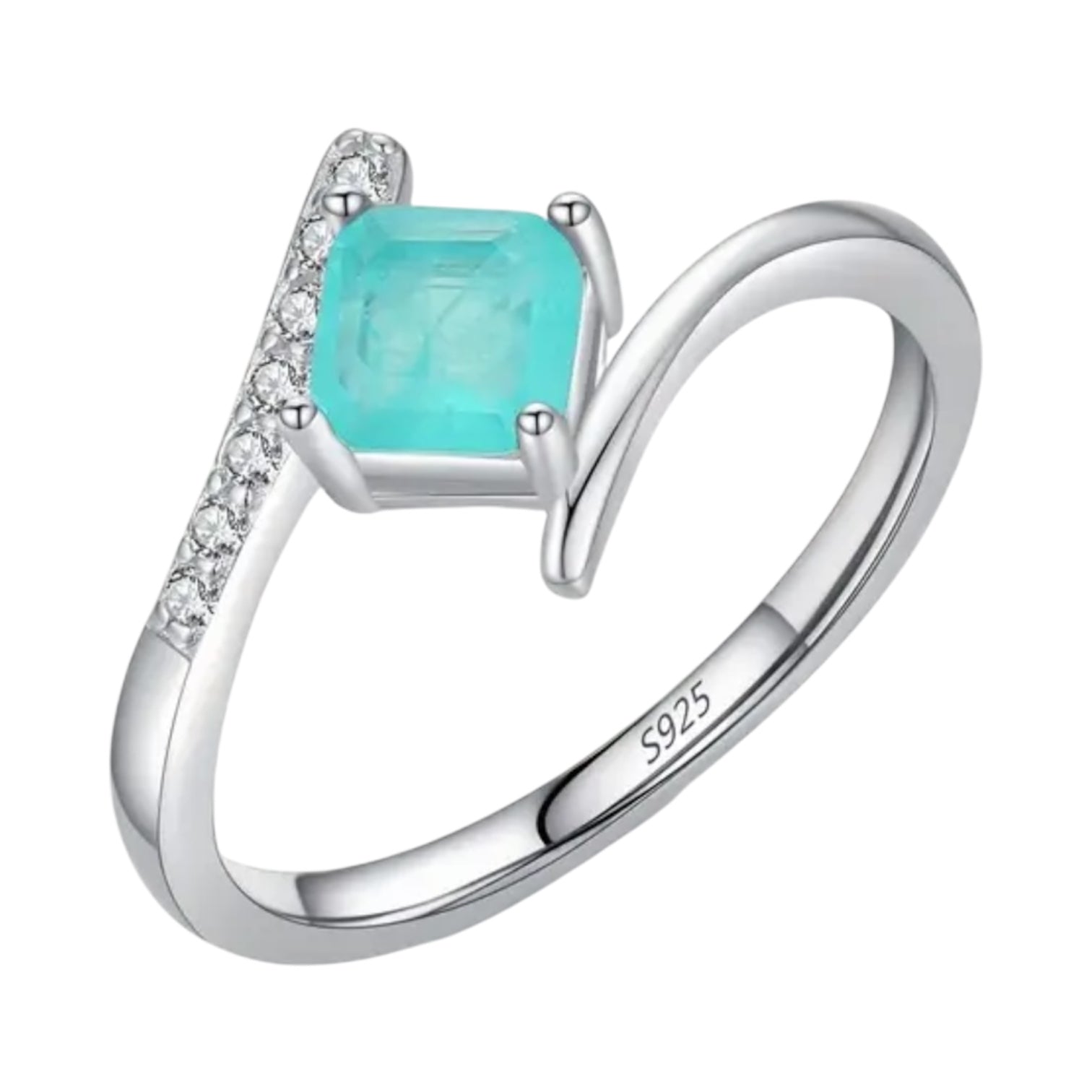 Türkiser Smaragd – Eleganter Silberring