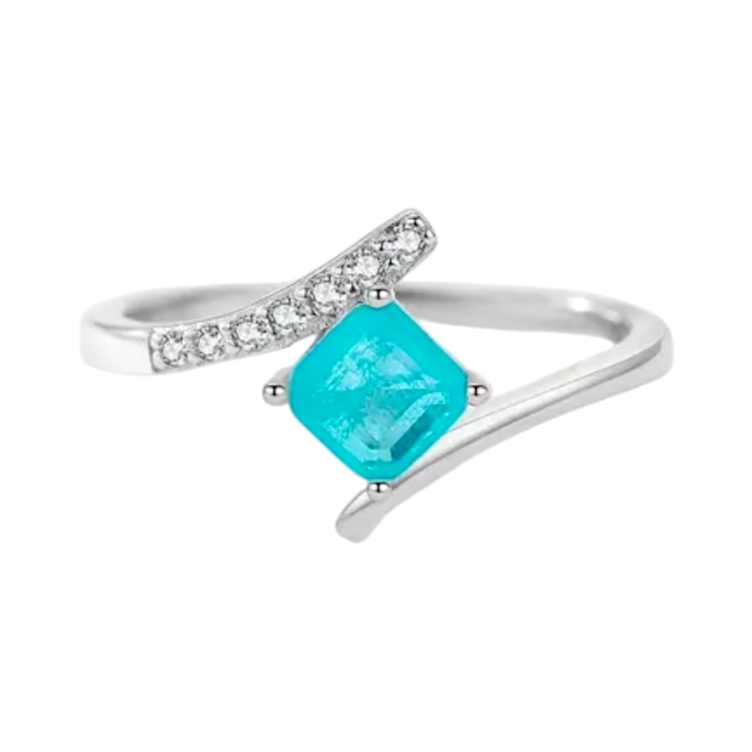 Türkiser Smaragd – Eleganter Silberring