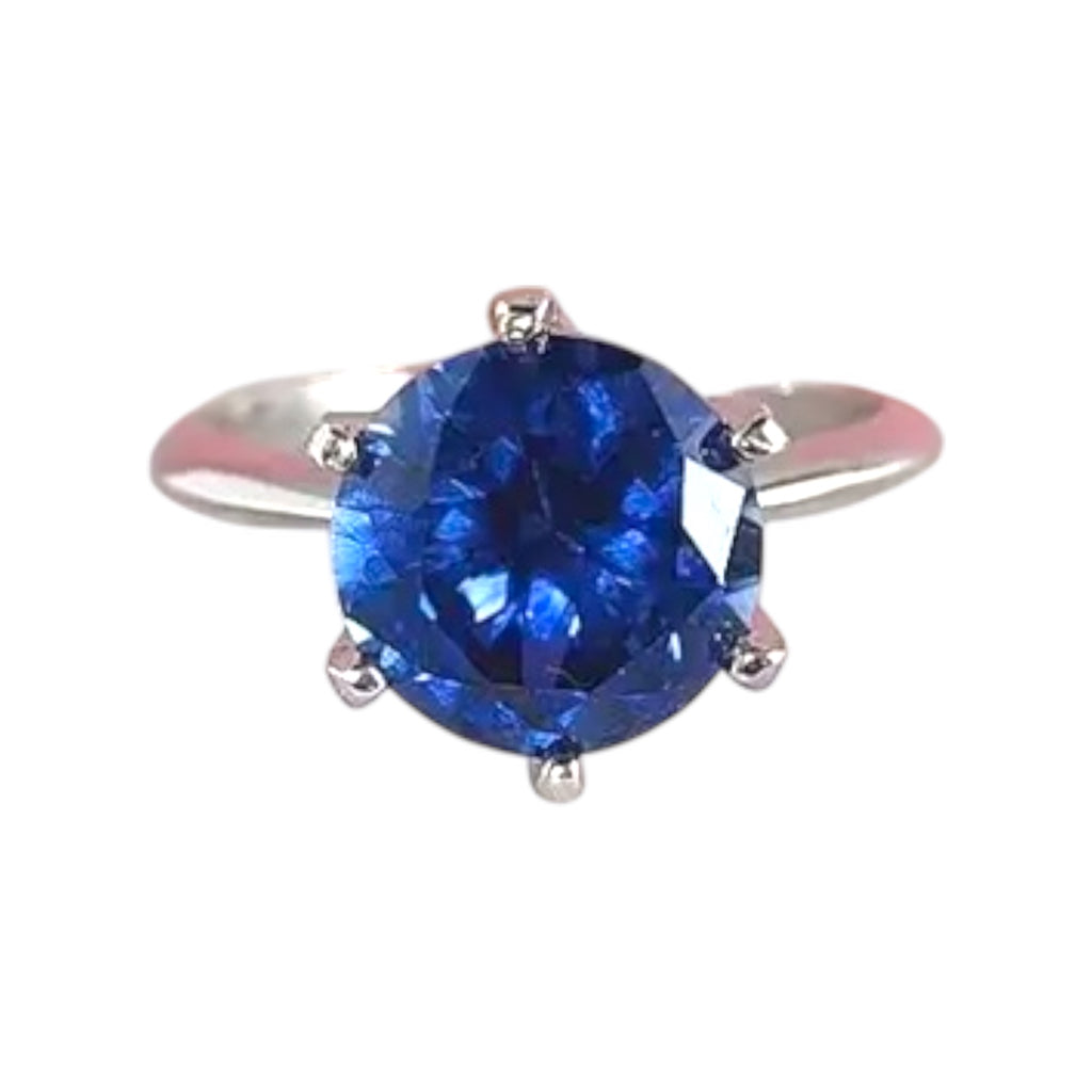 Saphir – Silberring in Tiefblau
