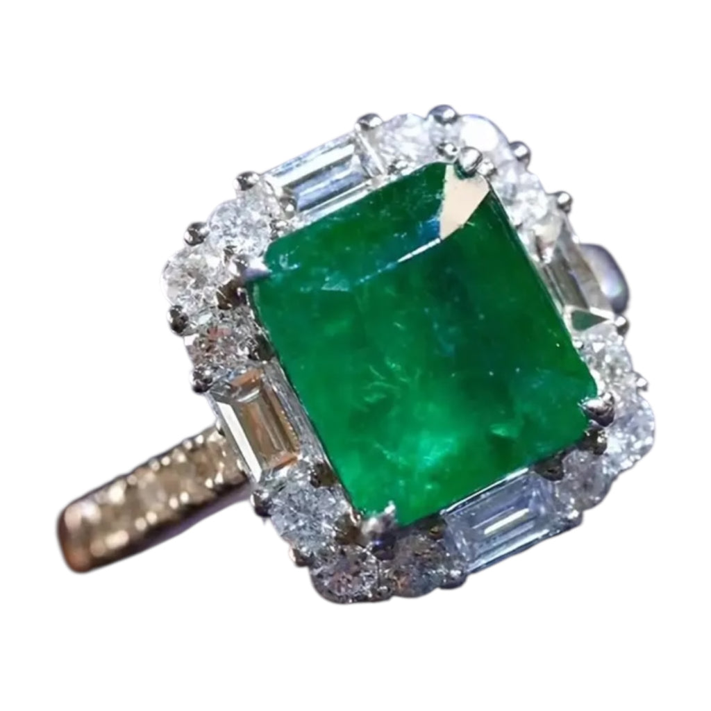 Smaragd Ring in Sterling Silber