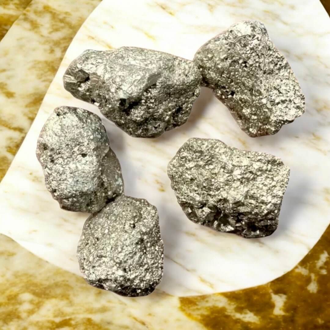 Mini Pyrit Cluster – glänzendes Naturstück für Optimismus und Konzentration