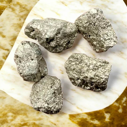 Mini Pyrit Cluster – glänzendes Naturstück für Optimismus und Konzentration