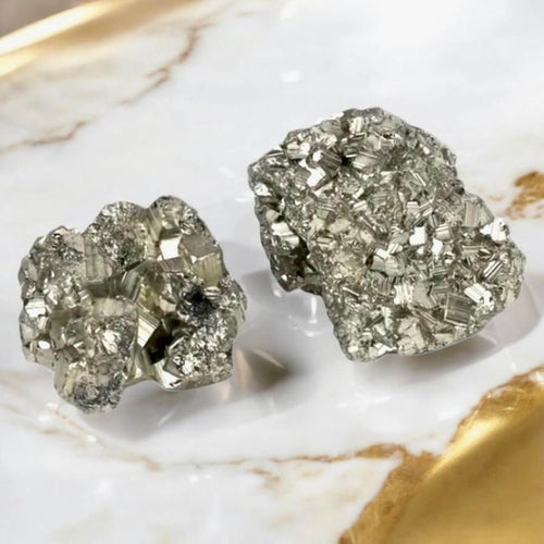 Mini Pyrit Cluster – glänzendes Naturstück für Optimismus und Konzentration