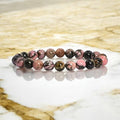Rhodonit Kugelarmband – Sanfte Energie für Herzöffnung und emotionale Balance