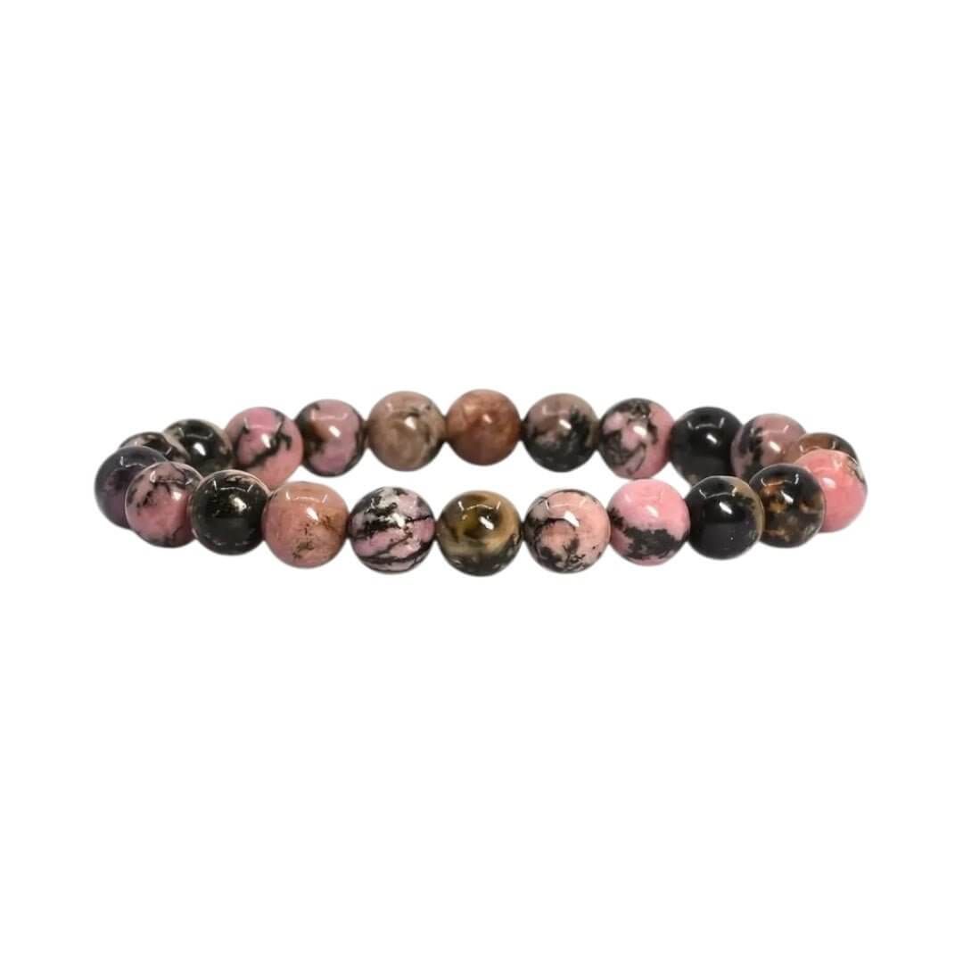 Rhodonit Kugelarmband – Sanfte Energie für Herzöffnung und emotionale Balance
