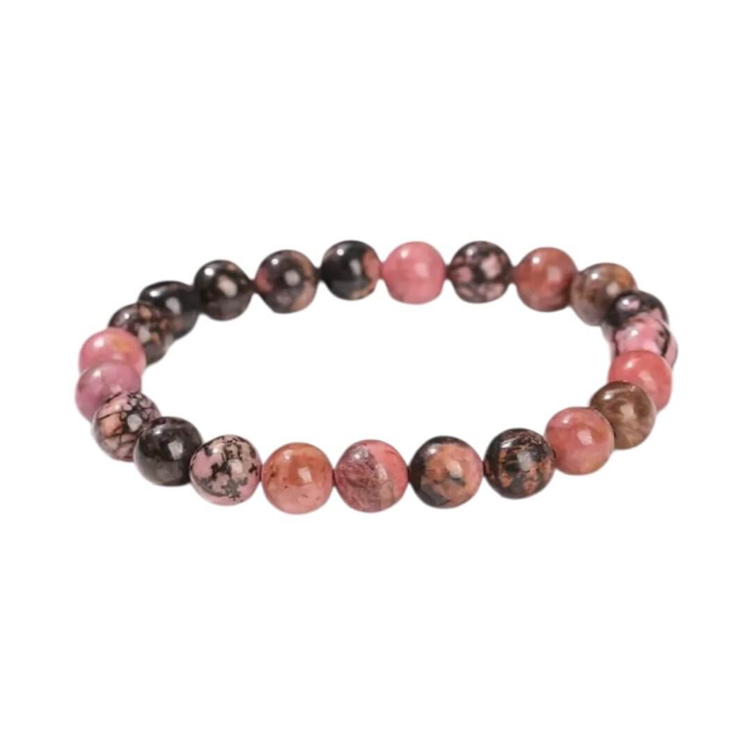 Rhodonit Kugelarmband – Sanfte Energie für Herzöffnung und emotionale Balance