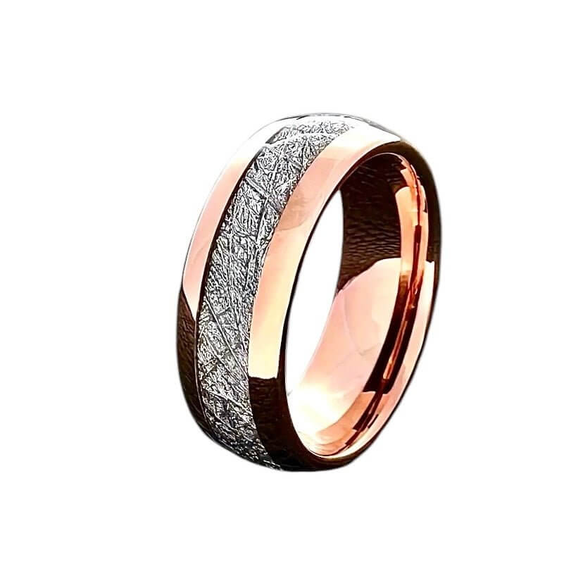 Roségoldener Ring mit Silber-Akzent – elegantes Schmuckstück für stilvolle Kontraste