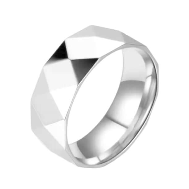 Geometrischer Ring in Silber – elegantes Schmuckstück für klare Akzente