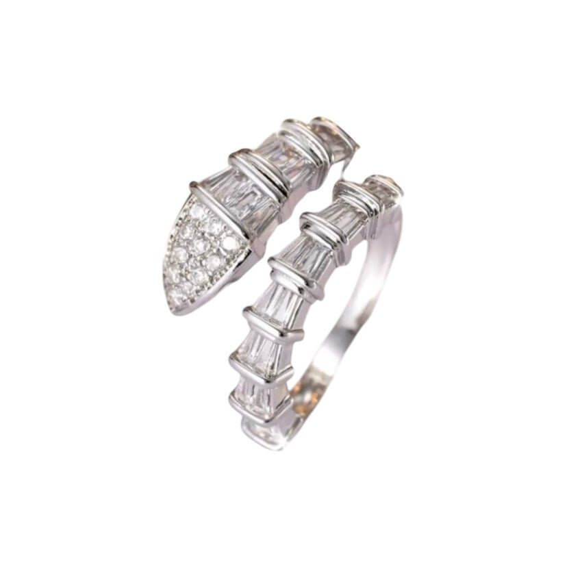 Offener Ring in Silber mit Gürtel-Design – elegantes Highlight für kreative Akzente