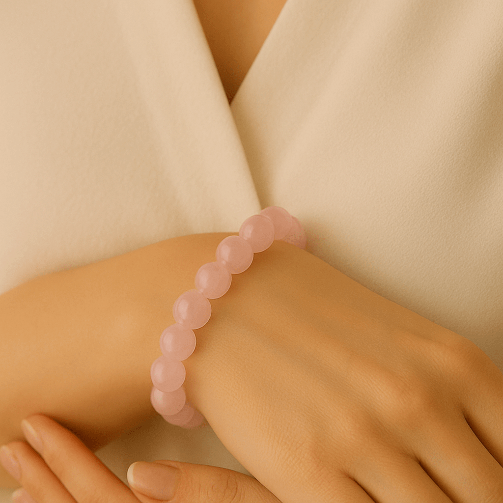 Rosenquarz Kugelarmband – Sanfte Energie für Herzöffnung und innere Harmonie