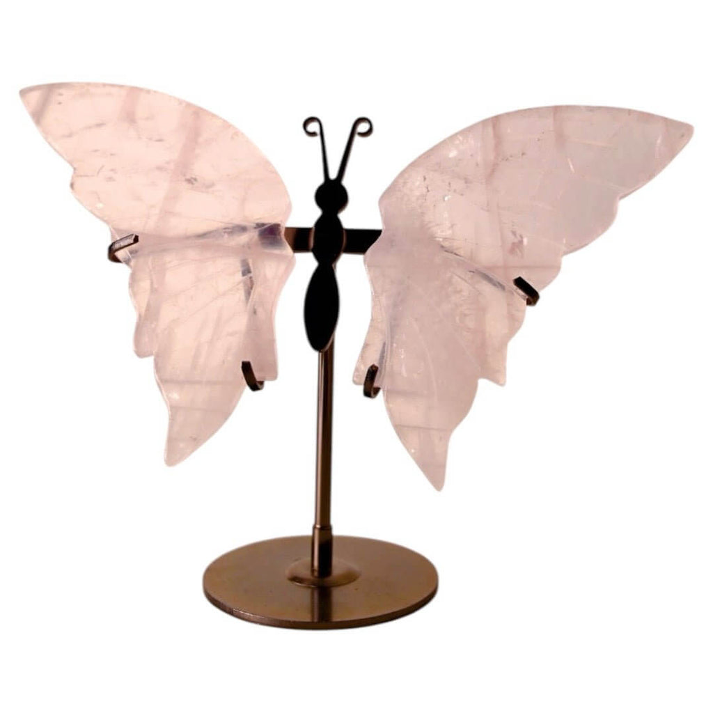 Wunderschöner Schmetterling mit Rosenquarz-Flügeln