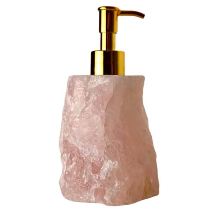 Seifenspender Rosenquarz – sanfte rosa Schönheit für Ihr Bad