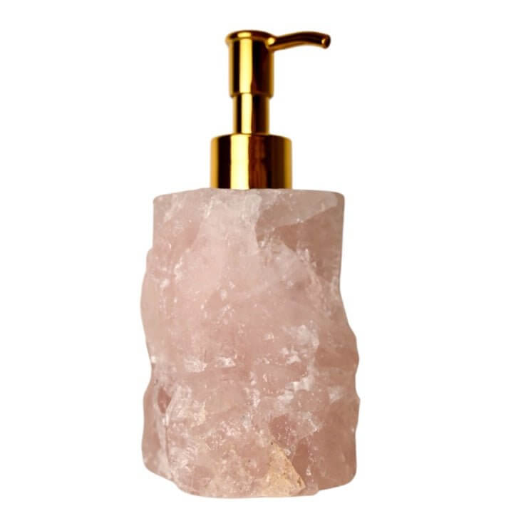 Seifenspender Rosenquarz – sanfte rosa Schönheit für Ihr Bad