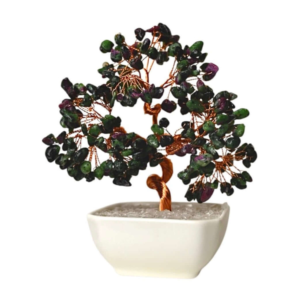 Baum aus Rubin-Zoisit für kreative Inspiration