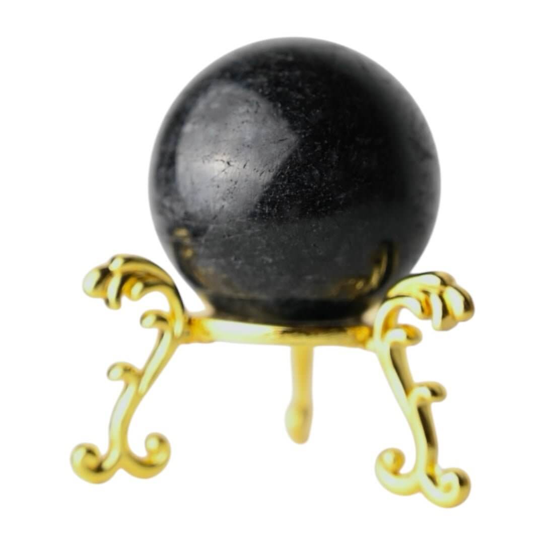 Schwarze Rutilquarz Kugel – faszinierendes Naturstück für Klarheit und Fokus