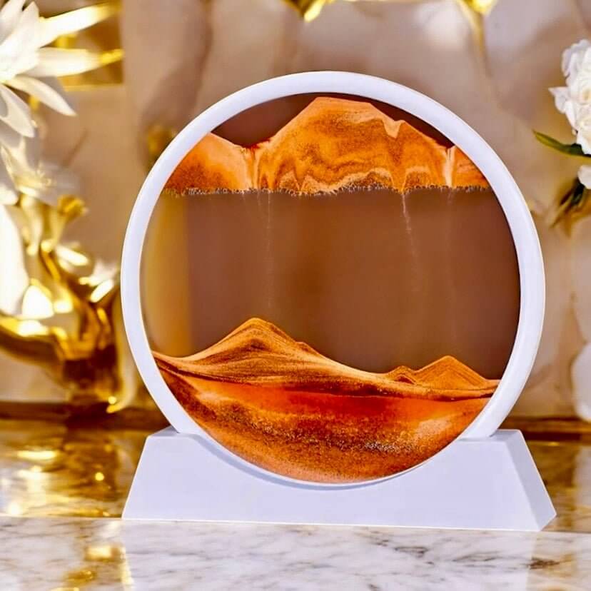 Sandbild mit weißem Rahmen