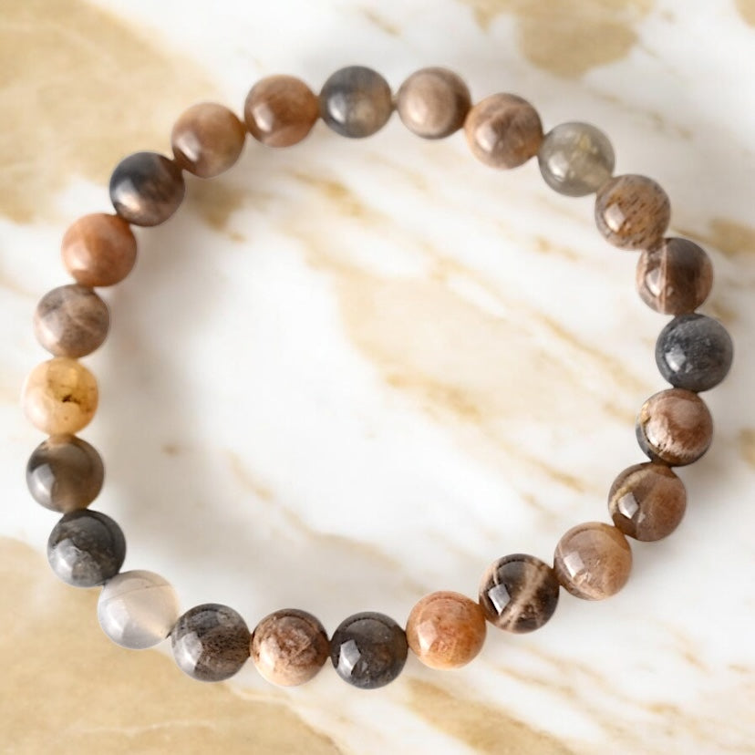 Schwarzer Mondstein Armband